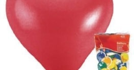 Luftballons: 100 rote Herzballons, 60 cm Umfang - 1