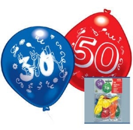 Luftballons: Zahlen-Ballon zum 60. Geburtstag, 10er-Pack - 1
