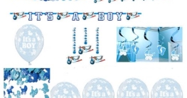 Luftballons zur Geburt: blau, Schriftzug „It’s A Boy“, 10er-Pack - 1