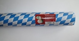 Maxi-Papier-Tischtuch-Rolle: blau-weiße Rauten, 50 x 1 m - 1