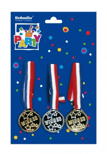 Medaillen: Gold, Silber und Bronze für Wettspiele am Kindergeburtstag - 1