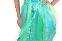 Meerjungfrau-Kleid: Chiffon/Satin, bau-grüne Farbtöne - 1