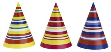 Mini-Party-Hütchen, gemischt, 14,5 cm Höhe, 10 cm Durchmesser, 50er-Karton - 2