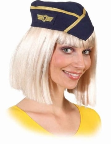 Mütze: Stewardess-Mütze, dunkelblau - 1