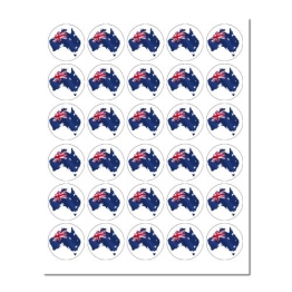 Muffin-Deko Flaggen der Welt - Australien, essbar, 30 Stück - 1