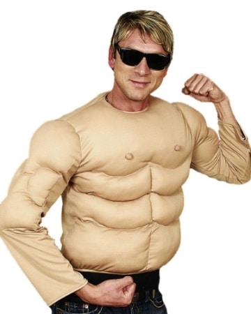 Muskel-Kostüm: Shirt mit Muskeln, Einheitsgröße - 1