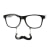 Nerd-Brille: Schnauzer-Brille, für Damen, schwarz - 4