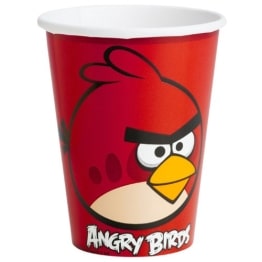 Party-Becher: Pappbecher, Motiv „Angry Birds“, 250 ml, 8 Stück - 1