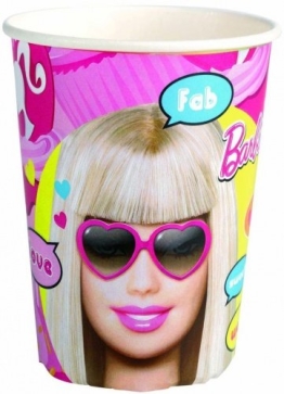 Party-Becher: Pappbecher, „Totally Barbie“ Comic, 250 ml, 8er-Pack - 1