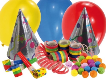 Party-Hüte: Party-Hütchen, neonfarben, verschiedene Designs, sortiert, 4 Stück - 1
