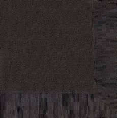 Party-Servietten, schwarz, 33 x 33 cm, 20er-Pack - 1