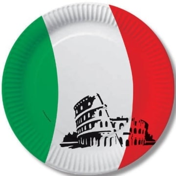 Party-Teller: Pappteller, Italien-Design, 23 cm, 10er-Pack - 1