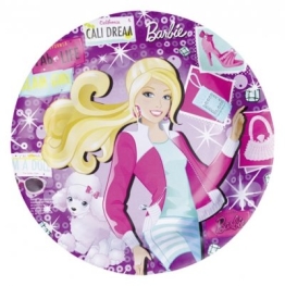 Party-Teller: Pappteller, Motiv „Barbie Fashion“, 23 cm, 8 Stück - 1