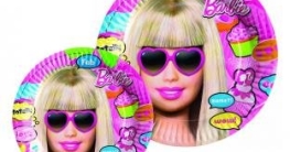 Party-Teller: Pappteller, „Totally Barbie“, 18 cm, 8er-Pack - 1