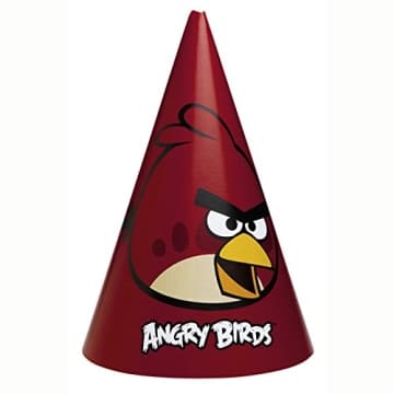Partyhut: Partyhütchen, Motiv „Angry Birds“, 6 Stück - 1