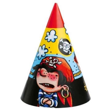 Partyhut: Partyhütchen, Motiv „Kleiner Pirat“, 6 Stück - 1