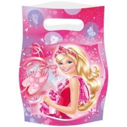 Partytüten: Geschenktüten, Motiv „Barbie Pink Shoes“, 6 Stück - 1