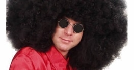 Perücke, Afro-Look schwarz, Kraushaarkopf - 1