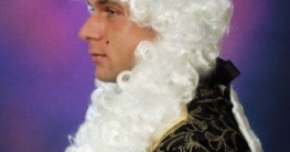 Perücke: Herren-Perücke „Marquise“, weiß, Locken - 1