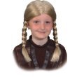 Perücke: Kinderperücke Wikingermädchen, mit Zöpfen, blond, Kindergröße - 1