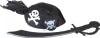 Piraten-Kostüm: Piraten-Set mit Kappe, Augenklappe, Messer, 3-teilig - 1