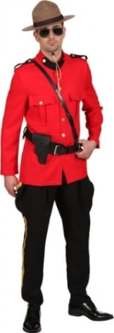 Ranger-Kostüm: rote Jacke, schwarze Reiterhose - 1