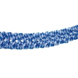 Rautengirlande, weiß-blau, 4 m, 16 x 16 cm für die bayrische Party, Oktoberfestdekoration - 1