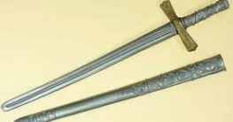 Ritterschwert mit Scheide, Kunststoff, 70 cm - 1