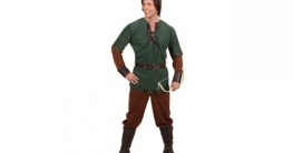Robin-Hood-Kostüm: Oberteil, Hose, Gürtel und Hut - 1