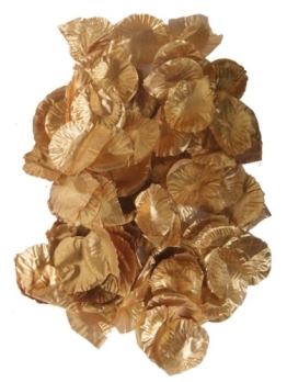 Rosenblätter, Textil, gold, 144er-Pack - 1