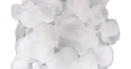 Rosenblüten, weiß, Textil, 100 Stück - 1