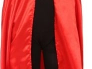 roter Satin-Umhang mit Kapuze - 1