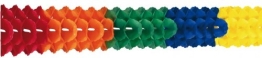 Saaldeko: Multicolor-Girlande, 25 cm Durchmesser, 10 m Länge - 1