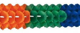 Saaldeko: Multicolor-Girlande, 25 cm Durchmesser, 10 m Länge - 1