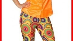 Satin-Rüschenbluse neonorange - 1