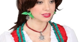 Schmuck: Ohrring mit Schleife und Edelweiß - 1