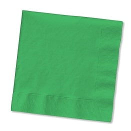 Servietten: Papierservietten, uni, dunkelgrün, 30 x 30 cm, dreilagig, 20er-Pack - 1