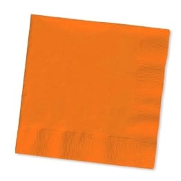 Servietten: Papierservietten, uni, orange, 30 x 30 cm, dreilagig, 20er-Pack - 1