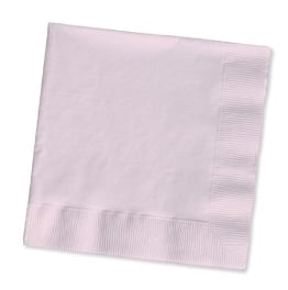 Servietten: Papierservietten, uni, rosafarben, 30 x 30 cm, dreilagig, 20er-Pack - 1