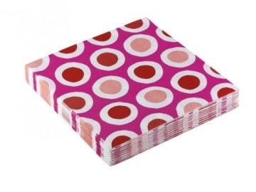 Servietten: Party-Servietten „Curl Pink“, 33 x 33 cm, 20 Stück - 2