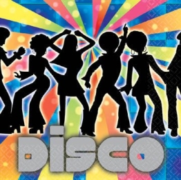 Servietten: Party-Servietten, „Disco Dancer“, 33 x 33 cm, 16 Stück - 1