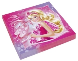 Servietten: Party-Servietten, Motiv „Barbie Pink Shoes“, 33 x 33 cm, 20 Stück - 1