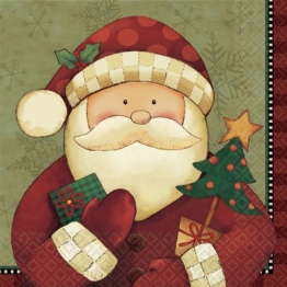 Servietten: Party-Servietten, Weihnachtsmann, zweilagig, 33 x 33 cm, 16er-Pack - 1