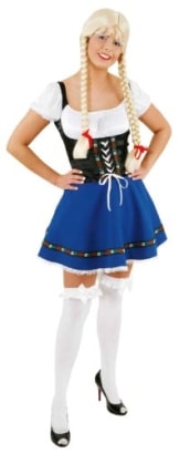 Sexy Dirndl blau-schwarz - 1