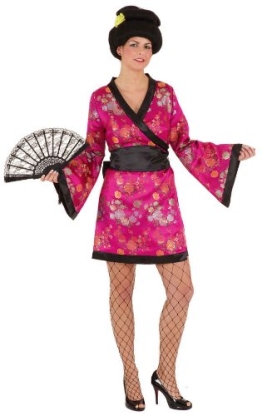Sexy Kimono pink : Robe und Gürtel - 1