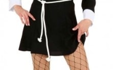 Sexy Nonne kurz : Kleid und Haube - 1