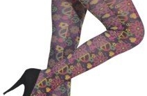 Strumpfhose: Hippie-Strumpfhose, buntes Muster, Einheitsgröße - 1