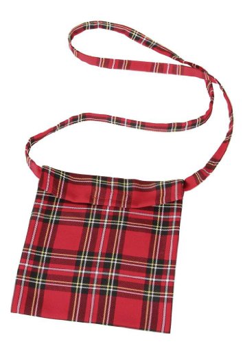Tasche: Schottentasche, mit Klettverschluss, rot - 1