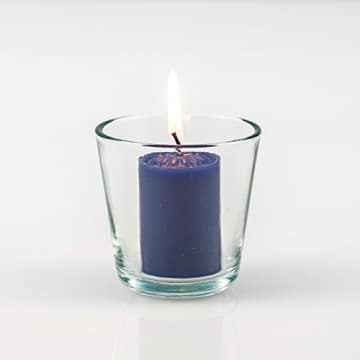 Teelichtglas: Kerzenglas, eisblau, 4,5 cm Höhe - 1