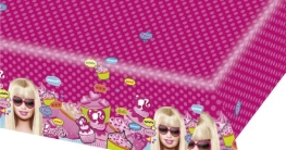 Tischdecke: Tischtuch, Kunststoff, „Totally Barbie“, 120 x 180 cm - 1